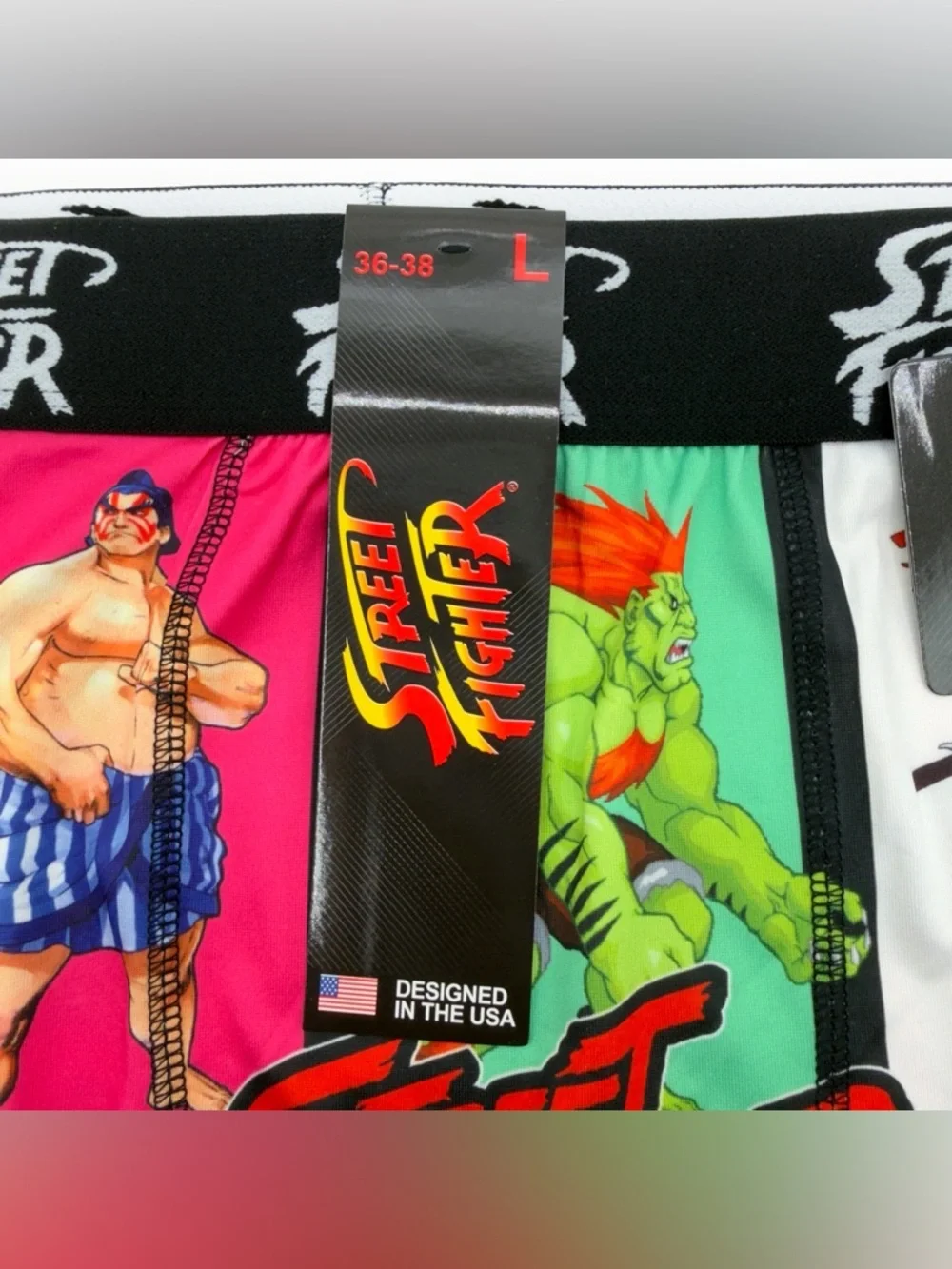 NWT New Street Fighter Boxer Briefs Mens Size Large Underwear Video Game Gift